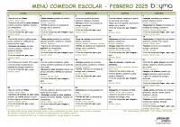 MENÚ FEBRERO 2025. PÁG 1.