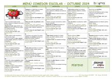 MENÚ OCTUBRE 2024